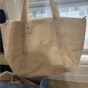 PINK Victoria's Secret Cream Perforated Tote